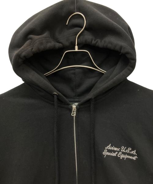 AVIREX（アヴィレックス）AVIREX (アヴィレックス) ジップパーカー ブラック サイズ:2XLの古着・服飾アイテム