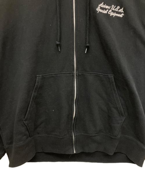 AVIREX（アヴィレックス）AVIREX (アヴィレックス) ジップパーカー ブラック サイズ:2XLの古着・服飾アイテム