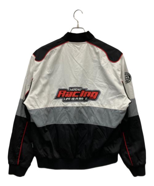 YAME.UN（ヤメ）YAME.UN (ヤメ) レーシングジャケット ホワイト×グレー サイズ:XLの古着・服飾アイテム