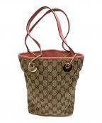 GUCCIグッチ）の古着「トートバッグ」｜ピンク×ベージュ