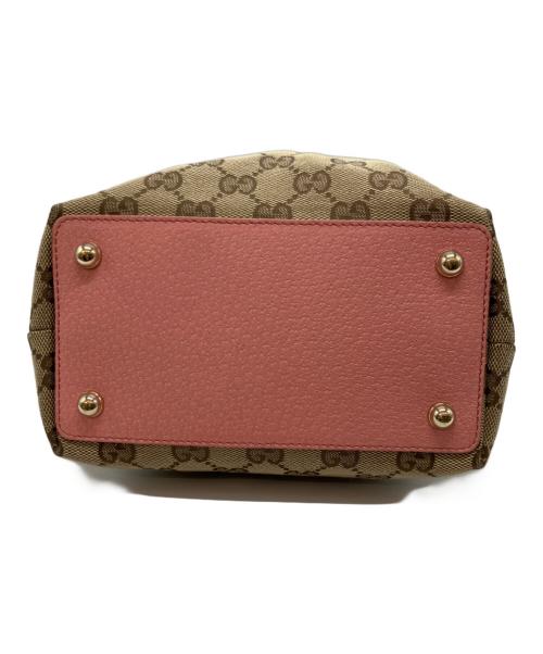 GUCCI（グッチ）GUCCI (グッチ) トートバッグ ピンク×ベージュの古着・服飾アイテム