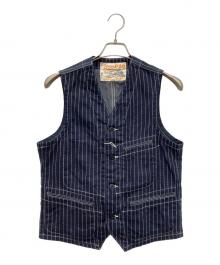 SUGAR CANE（シュガーケーン）の古着「WABASH STRIPE WORK VEST」｜ネイビー