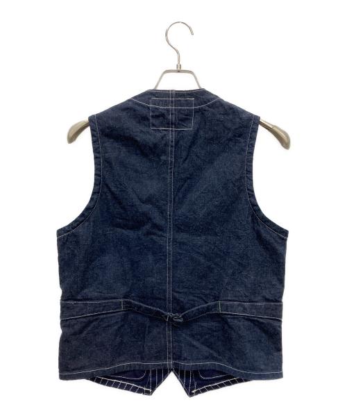 SUGAR CANE（シュガーケーン）SUGAR CANE (シュガーケーン) WABASH STRIPE WORK VEST ネイビー サイズ:36の古着・服飾アイテム
