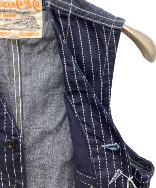 SUGAR CANE（シュガーケーン）SUGAR CANE (シュガーケーン) WABASH STRIPE WORK VEST ネイビー サイズ:36の古着・服飾アイテム