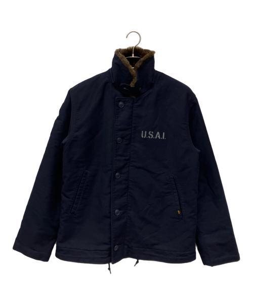 ALPHA（アルファ）ALPHA (アルファ) N-1デッキジャケット ネイビー サイズ:Lの古着・服飾アイテム