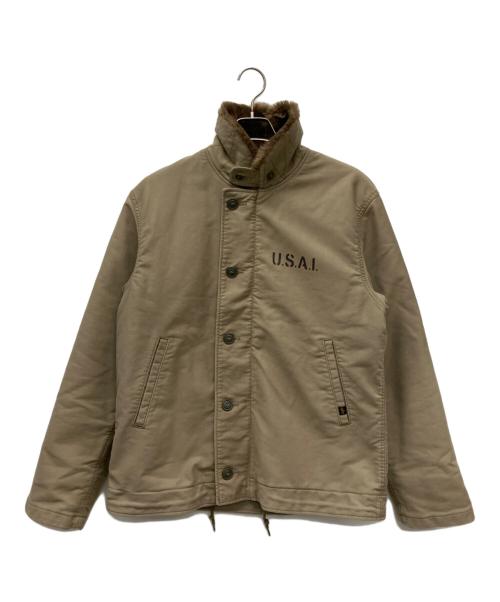 ALPHA（アルファ）ALPHA (アルファ) N-1 デッキジャケット カーキ サイズ:Lの古着・服飾アイテム