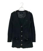BURBERRY BLUE LABELバーバリー ブルー レーベル）の古着「厚手カーディガン」｜ブラック