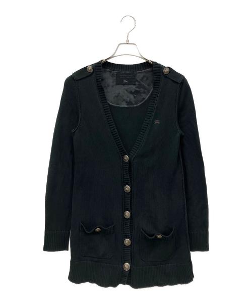 BURBERRY BLUE LABEL（バーバリー ブルー レーベル）BURBERRY BLUE LABEL (バーバリー ブルー レーベル) 厚手カーディガン ブラック サイズ:38の古着・服飾アイテム