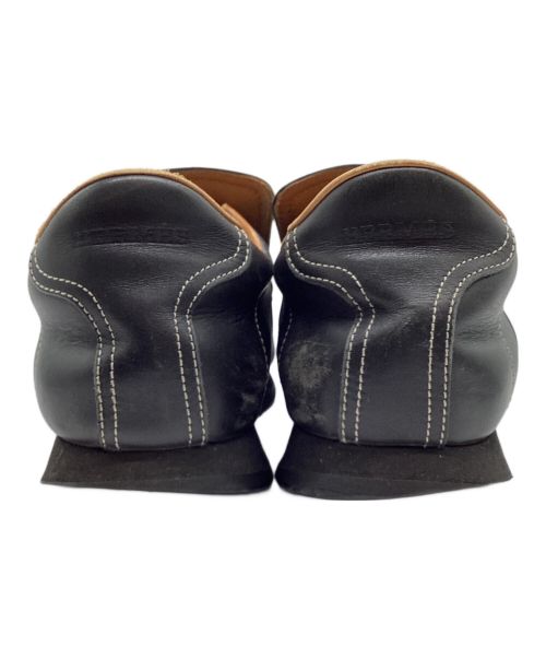 HERMES（エルメス）HERMES (エルメス) TURBO レザースリッポン ブラック サイズ:42 1/2の古着・服飾アイテム