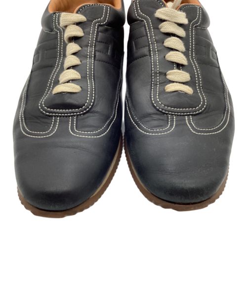 HERMES（エルメス）HERMES (エルメス) クイック レザースニーカー ブラック サイズ:42 1/2の古着・服飾アイテム