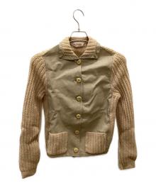 STYLED BY APOLLO（スタイル バイ アポロ）の古着「ヴィンテージ異素材ジャケット」｜ベージュ