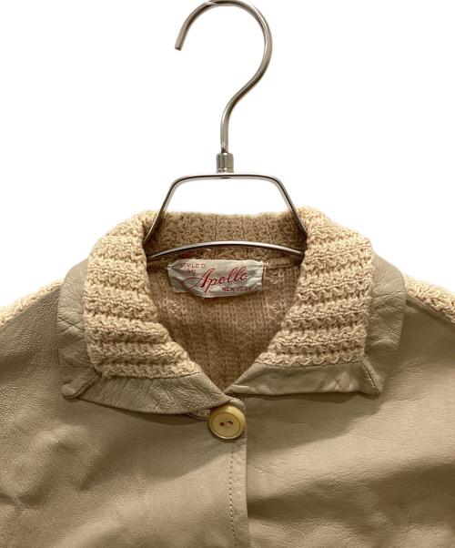 STYLED BY APOLLO（スタイル バイ アポロ）STYLED BY APOLLO (スタイル バイ アポロ) ヴィンテージ異素材ジャケット ベージュ サイズ:表記無しの古着・服飾アイテム