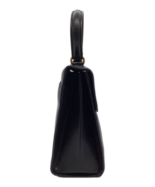 CELINE（セリーヌ）CELINE (セリーヌ) ヴィンテージ ロゴターンロック ハンドバッグ ブラックの古着・服飾アイテム