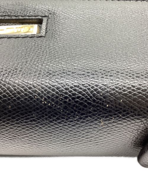 CELINE（セリーヌ）CELINE (セリーヌ) ヴィンテージ ロゴターンロック ハンドバッグ ブラックの古着・服飾アイテム