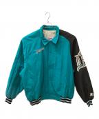 STARTERスターター）の古着「DIAMOND COLLECTION　90sスタジャン」｜グリーン×ブラック