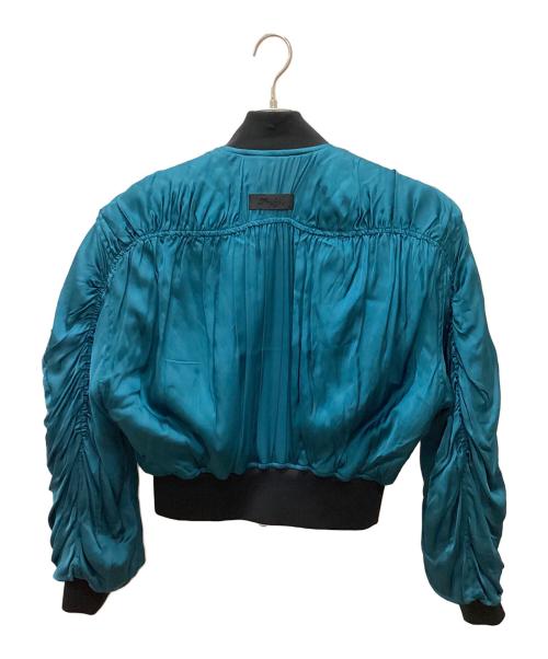 DIESEL（ディーゼル）DIESEL (ディーゼル) W-BRESHA サテン ボンバージャケット グリーン×ブラック サイズ:XSの古着・服飾アイテム