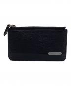 BVLGARIブルガリ）の古着「スナップフックキーリング付きコインケース」｜ブラック