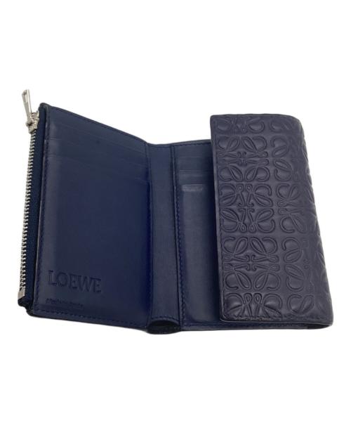 LOEWE（ロエベ）LOEWE (ロエベ) SAMLL VERTICAL WALLET パープルの古着・服飾アイテム