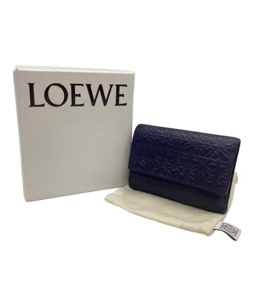 LOEWE（ロエベ）LOEWE (ロエベ) SAMLL VERTICAL WALLET パープルの古着・服飾アイテム