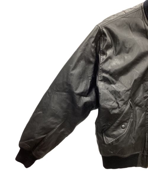 KANSAI MAN（カンサイマン）KANSAI MAN (カンサイマン) 90s 立体バックロゴMA-1ジャケット ブラック サイズ:FREEの古着・服飾アイテム