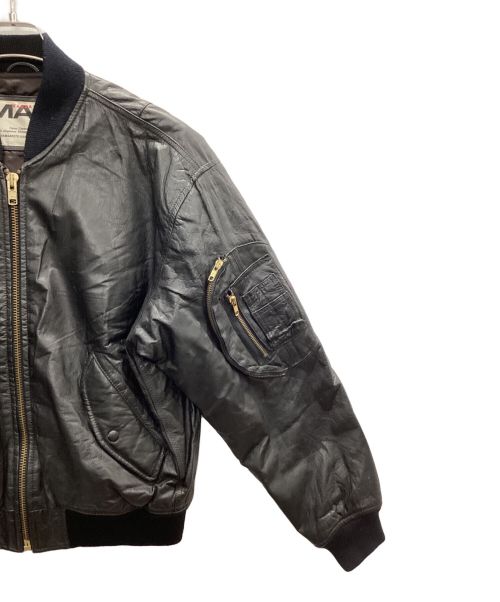 KANSAI MAN（カンサイマン）KANSAI MAN (カンサイマン) 90s 立体バックロゴMA-1ジャケット ブラック サイズ:FREEの古着・服飾アイテム