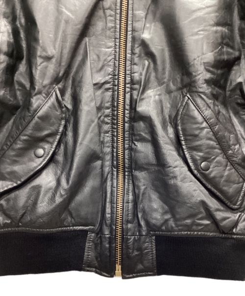 KANSAI MAN（カンサイマン）KANSAI MAN (カンサイマン) 90s 立体バックロゴMA-1ジャケット ブラック サイズ:FREEの古着・服飾アイテム