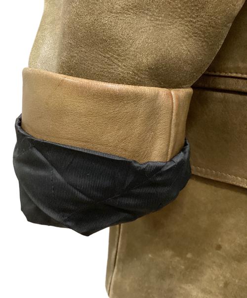 J.CREW（ジェイクルー）J.CREW (ジェイクルー) 90sレザーカーコート ブラウン サイズ:Sの古着・服飾アイテム