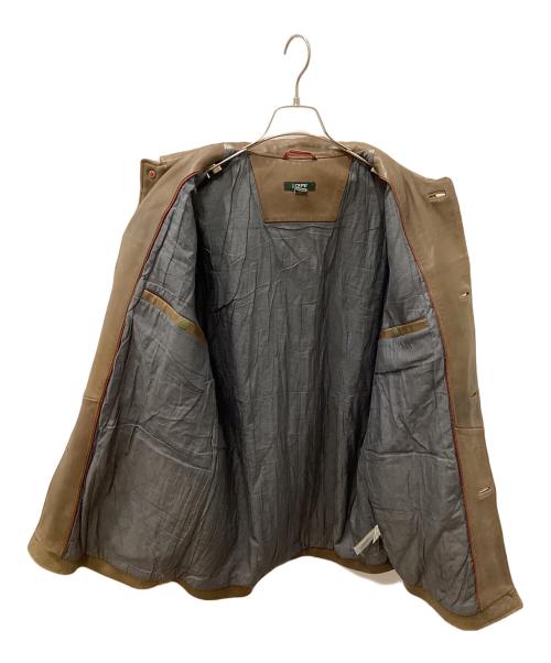J.CREW（ジェイクルー）J.CREW (ジェイクルー) 90sレザーカーコート ブラウン サイズ:Sの古着・服飾アイテム