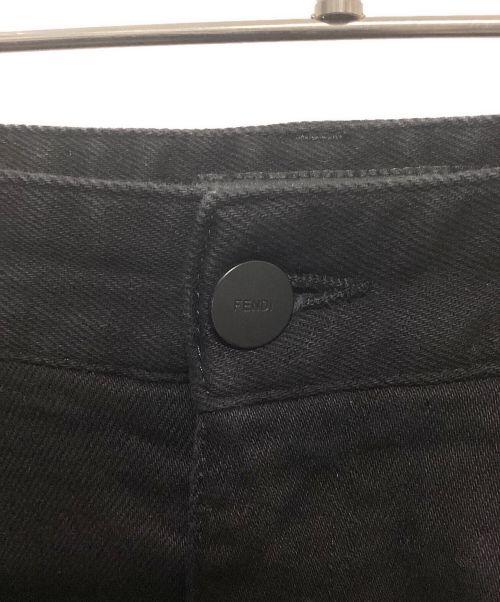 FENDI（フェンディ）FENDI (フェンディ) ポケットステッチデザインブラックパンツ ブラック サイズ:SIZE 81cm (W32)の古着・服飾アイテム