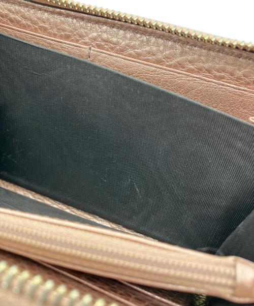 GUCCI（グッチ）GUCCI (グッチ) ソーホー インターロッキングG ランドファスナーフリンジ長財布 メタリックピンクの古着・服飾アイテム