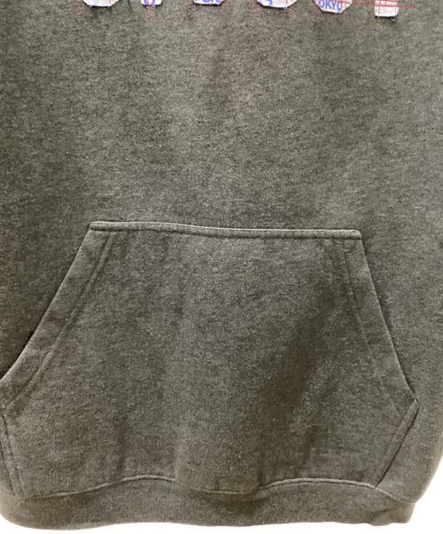 stussy（ステューシー）stussy (ステューシー) 90'sプルオーバーロゴパーカー グレー サイズ:Sの古着・服飾アイテム