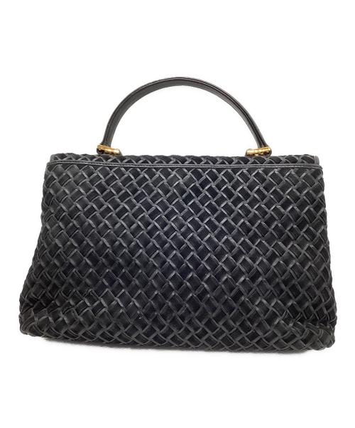 BALLY（バリー）BALLY (バリー) メッシュレザーハンドバッグ ブラックの古着・服飾アイテム