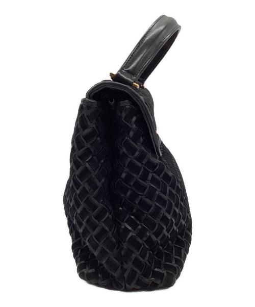 BALLY（バリー）BALLY (バリー) メッシュレザーハンドバッグ ブラックの古着・服飾アイテム