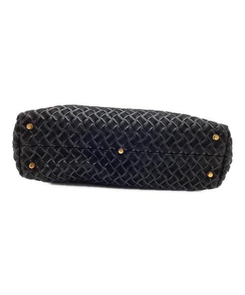 BALLY（バリー）BALLY (バリー) メッシュレザーハンドバッグ ブラックの古着・服飾アイテム