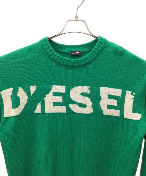 DIESEL（ディーゼル）DIESEL (ディーゼル) K-LOGOXNEW KNIT グリーン サイズ:表記無しの古着・服飾アイテム