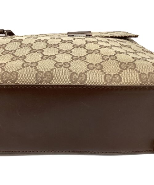 GUCCI（グッチ）GUCCI (グッチ) ビジネスバッグ ベージュ×ブラウンの古着・服飾アイテム