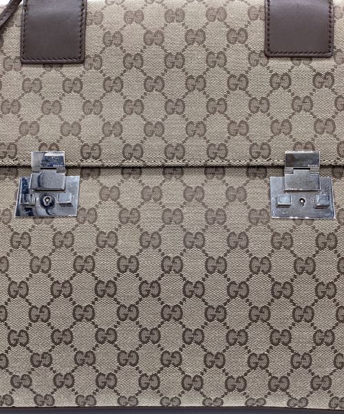 GUCCI（グッチ）GUCCI (グッチ) ビジネスバッグ ベージュ×ブラウンの古着・服飾アイテム
