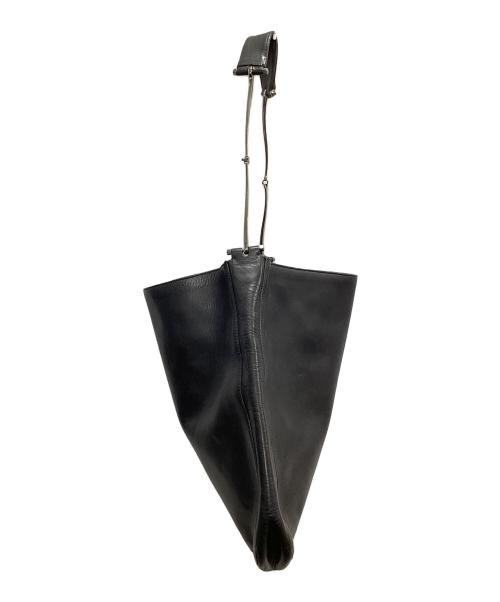 GUCCI（グッチ）GUCCI (グッチ) レザーショルダーバッグ ブラックの古着・服飾アイテム