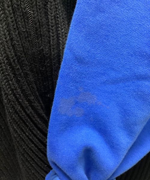BALENCIAGA（バレンシアガ）BALENCIAGA (バレンシアガ) ジップアップニットカーディガン ブラック×ブルー サイズ:Sの古着・服飾アイテム