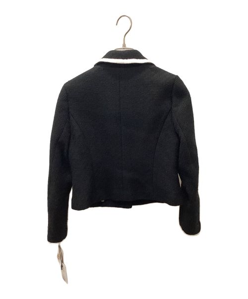 HER LIP TO（ハーリップトゥ）HER LIP TO (ハーリップトゥ) ウールブレンドクロップドツイルブレザー ブラック×ホワイト サイズ:Sの古着・服飾アイテム