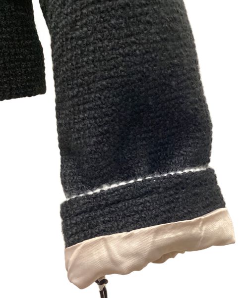 HER LIP TO（ハーリップトゥ）HER LIP TO (ハーリップトゥ) ウールブレンドクロップドツイルブレザー ブラック×ホワイト サイズ:Sの古着・服飾アイテム