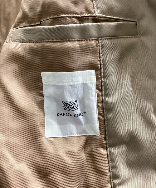 KAPOK KNOT（カポック ノット）KAPOK KNOT (カポック ノット) カポックダウンサテンカラーコート ベージュ サイズ:Sの古着・服飾アイテム