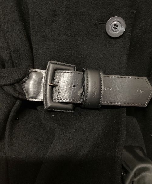 MaxMara（マックスマーラ）MaxMara (マックスマーラ) 00sオールドマニュエラコート ブラック サイズ:40の古着・服飾アイテム