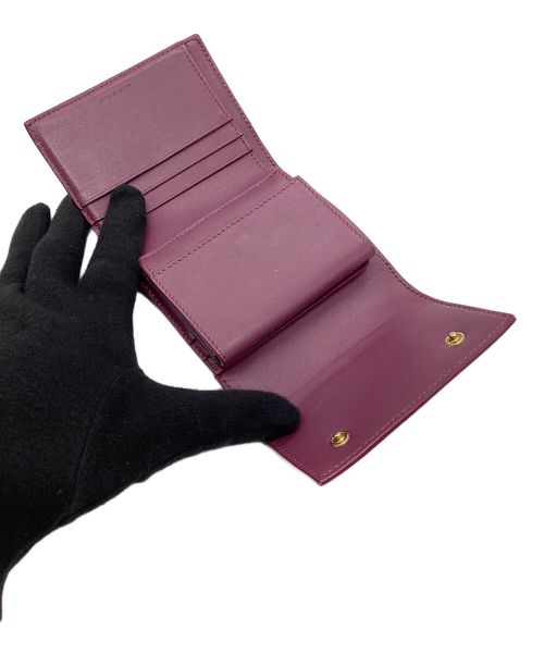 CELINE（セリーヌ）CELINE (セリーヌ) スモールトリフォールドウォレット パープルの古着・服飾アイテム