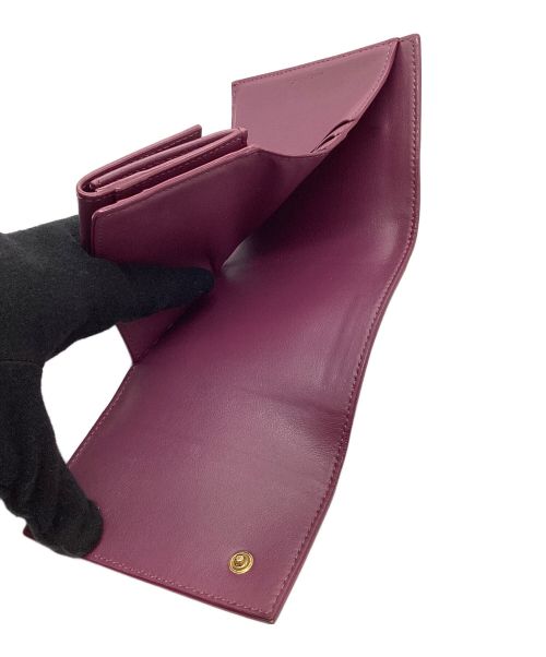 CELINE（セリーヌ）CELINE (セリーヌ) スモールトリフォールドウォレット パープルの古着・服飾アイテム