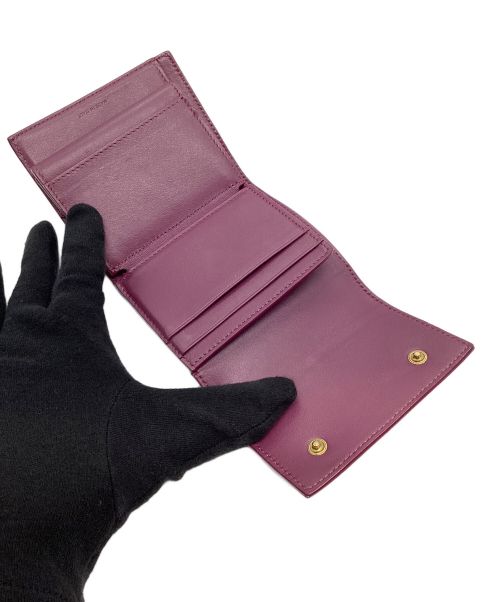 CELINE（セリーヌ）CELINE (セリーヌ) スモールトリフォールドウォレット パープルの古着・服飾アイテム