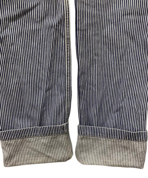 Hysteric HEAVY（ヒステリックヘビー）Hysteric HEAVY (ヒステリックヘビー) 00'sヒッコリーオーバーオール ブルー サイズ:freeの古着・服飾アイテム