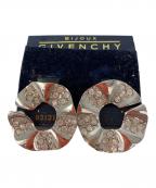 GIVENCHYジバンシィ）の古着「ヴィンテージ 花多面カットラインストーンイヤリング」｜シルバー