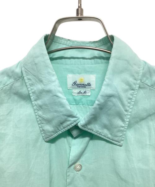 giannetto portofino（ジャンネット ポルトフィーノ）giannetto portofino (ジャンネット ポルトフィーノ) リネンシャツ スカイブルー サイズ:41の古着・服飾アイテム
