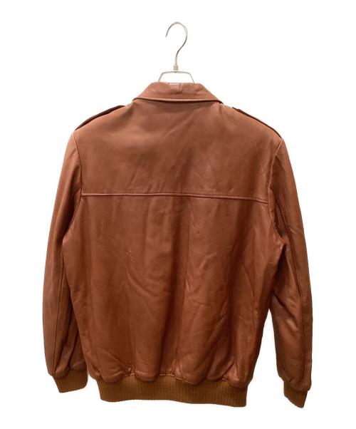 CAESAR（シーザー）CAESAR (シーザー) 80sレザーフライトジャケット ブラウン サイズ:Lの古着・服飾アイテム